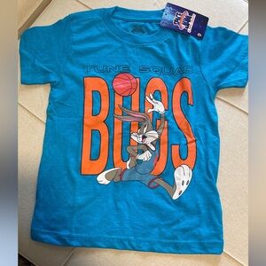 Looney Tunes Bugs Bunny Space Jam Blue T-Shirt kids size 5 NWT